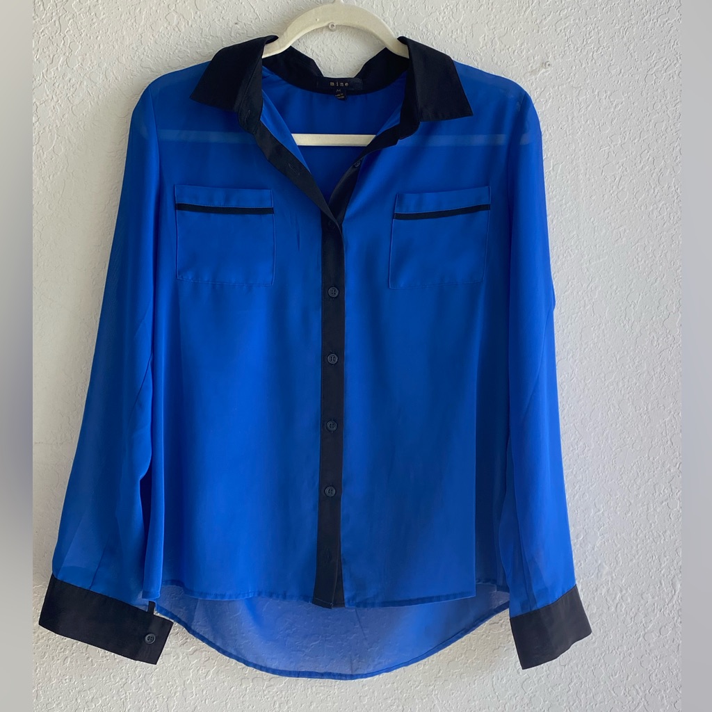 Mini Button Front Blouse Medium